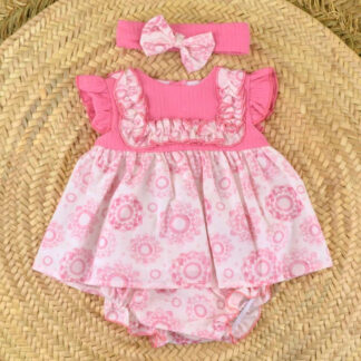 VESTIDO CON BRAGA TALLA 3,6,12 Y 18 MESES