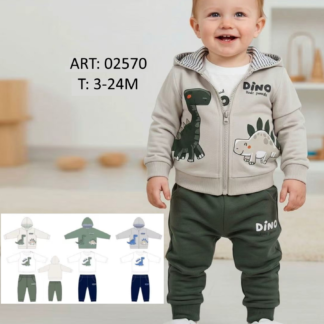 CONJUNTO 3 PIEZAS TALLA 3,6,9,12,18 Y 24  MESES