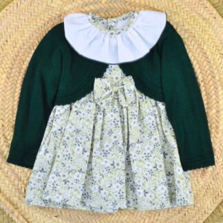 VESTIDO CON CHAQUETA TALLA 6,12,18,24 Y 36 MESES