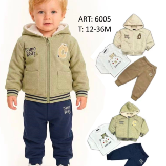 CONJUNTO 3 PIEZAS TALLA 12,18,24 Y 36 MESES